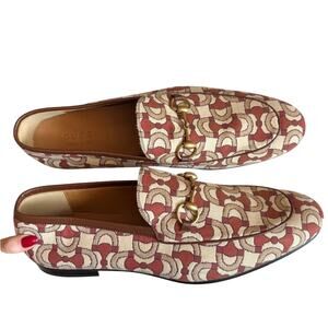 Gucci NWB Men’s Beige and Brown Patterned Loafers